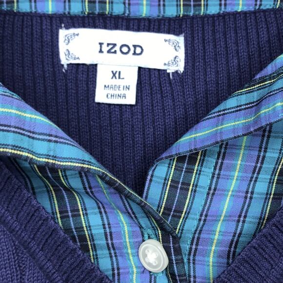 Izod Cable Knit Collared Sweater - Picture 4 of 10